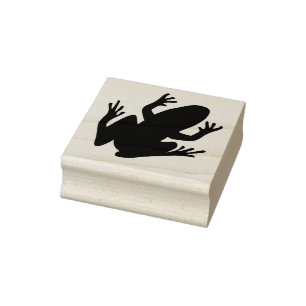 Cool Frog Silhouette Rubber Stamp