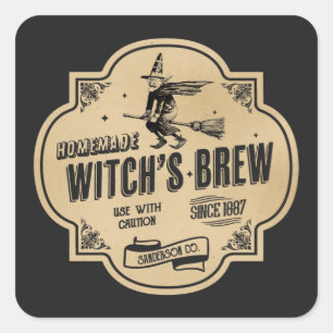 Cool frog warts Halloween witch potion Square Sticker