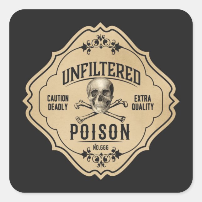 Cool frog warts Halloween witch potion  Square Sticker (Front)