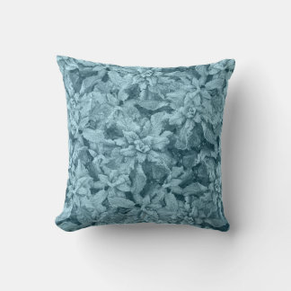 Cool Frosty Foliage-Turquoise  Cushion