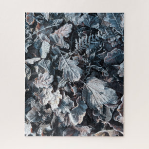 Cool frosty leaves jigsaw puzzle