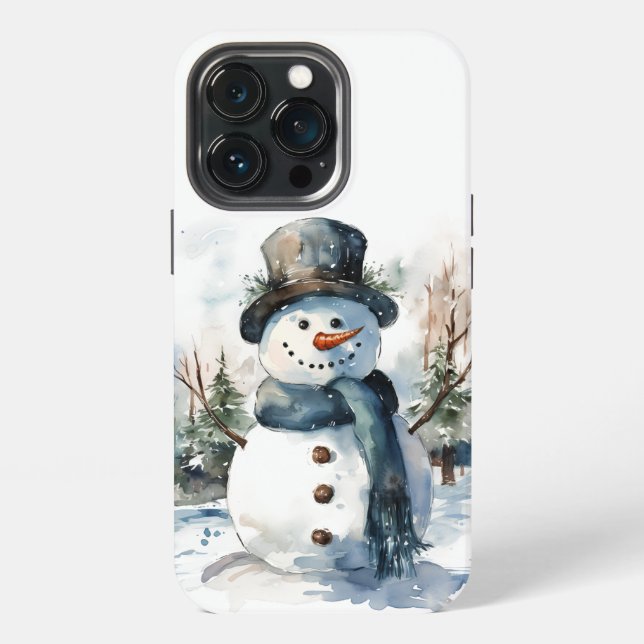 ❄️📱 Cool Frosty Snowman iPhone Case 📱❄️ (Back)
