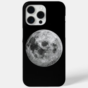 Cool Full Moon Graphic Space Astronomy Science iPhone 15 Pro Max Case