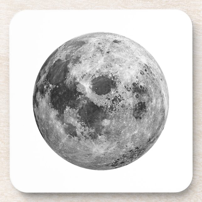 Cool Full Moon Graphic Space Astronomy Science Coaster (Front)