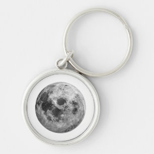 Cool Full Moon Graphic Space Astronomy Science Key Ring
