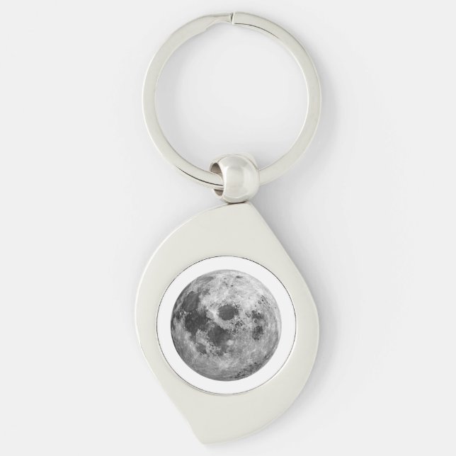 Cool Full Moon Graphic Space Astronomy Science Key Ring (Front)