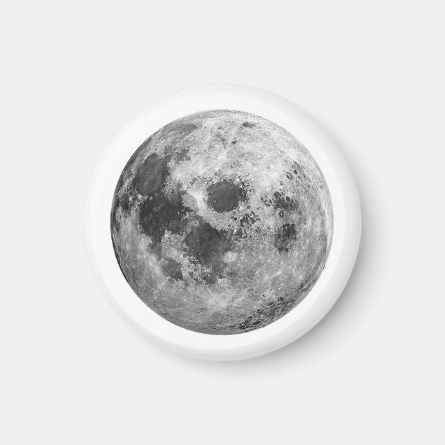 Cool Full Moon Graphic Space Astronomy Science Magnet (Front)