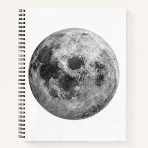 Cool Full Moon Graphic Space Astronomy Science Notebook
