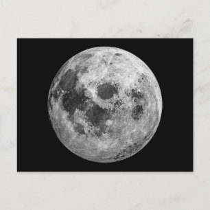 Cool Full Moon Graphic Space Astronomy Science Postcard