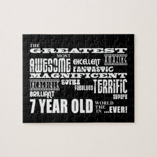 Cool Fun 7th Birthday Party Greatest 7 Year Old Jigsaw Puzzle