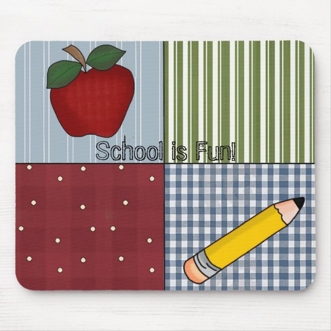 Cool Fun Back to School Custom Mousepad (Front)
