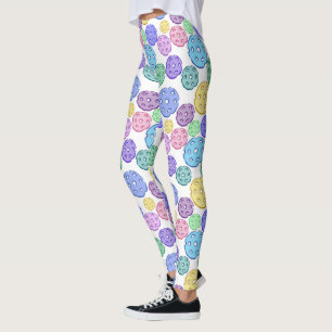 Cool Fun Colourful Pickleball Pattern Leggings