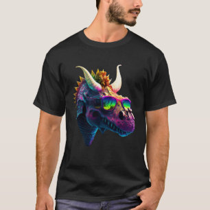 Cool fun dinosaur triceratops sunglasses T-Shirt
