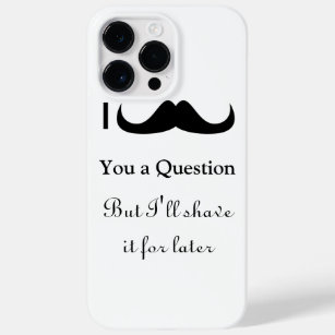 Cool fun I moustache you a question Black and Whit Case-Mate iPhone 14 Pro Max Case