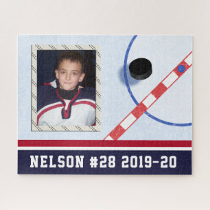 Cool Fun Ice Hockey Player Photo Jigsaw Puzzle