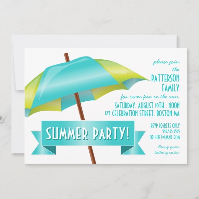 Cool Fun in the Sun Summer Party Invitation (Front)