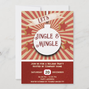 Cool fun  Jingle & Mingle corporate holiday party Invitation