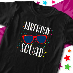 Cool Fun Matching Group Party Crew Birthday Squad T-Shirt