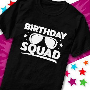 Cool Fun Matching Group Party Crew Birthday Squad T-Shirt