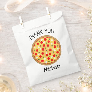 Cool fun pizza party kids birthday favour bag