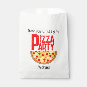 Cool fun pizza party kids birthday favour bag