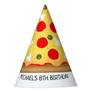 Cool fun pizza party kids birthday hat