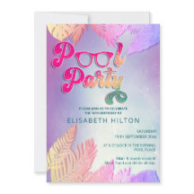 Cool fun summer script pool party birthday 
