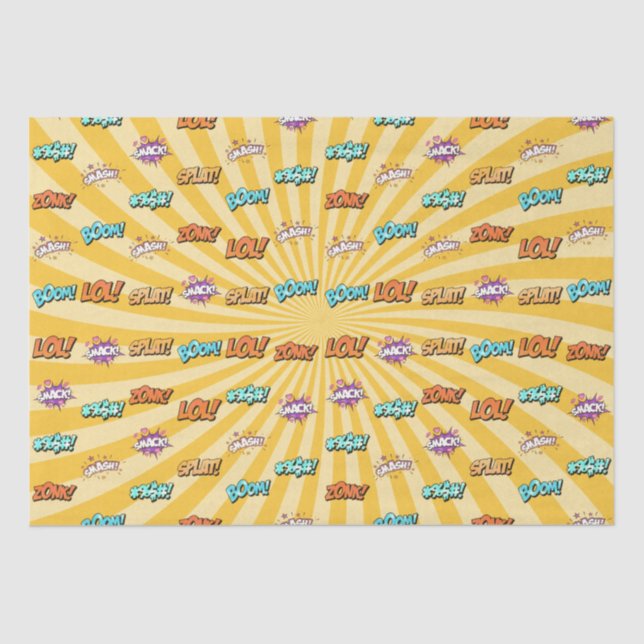 Cool Fun Teenage Words  Tissue Paper (Front)