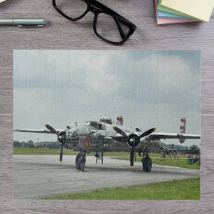 Cool Fun Vintage Aeroplane Photo Pilot Aviation Jigsaw Puzzle
