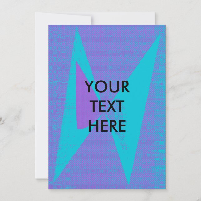 Cool Funky Abstract Halftone Zine Style Blank Card (Front)