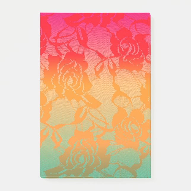 Cool Funky Summer Colourful Gradient Post-it Notes (Front)