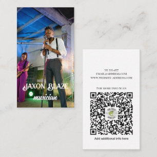Cool Funky Urban Musician & Songwriter Add Photo  Business Card