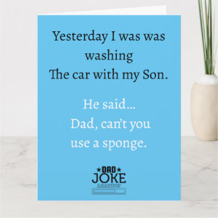 Cool Funny Dad Joke Design Greeting Card