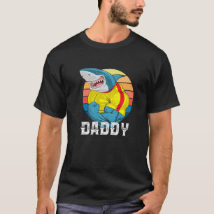 Cool Funny Daddy, Strong Muscles Shark, Best Dad E T-Shirt