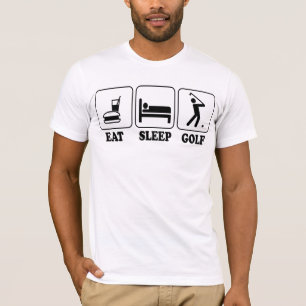 Cool Funny Eat Sleep Golf Custom Art T Shirt