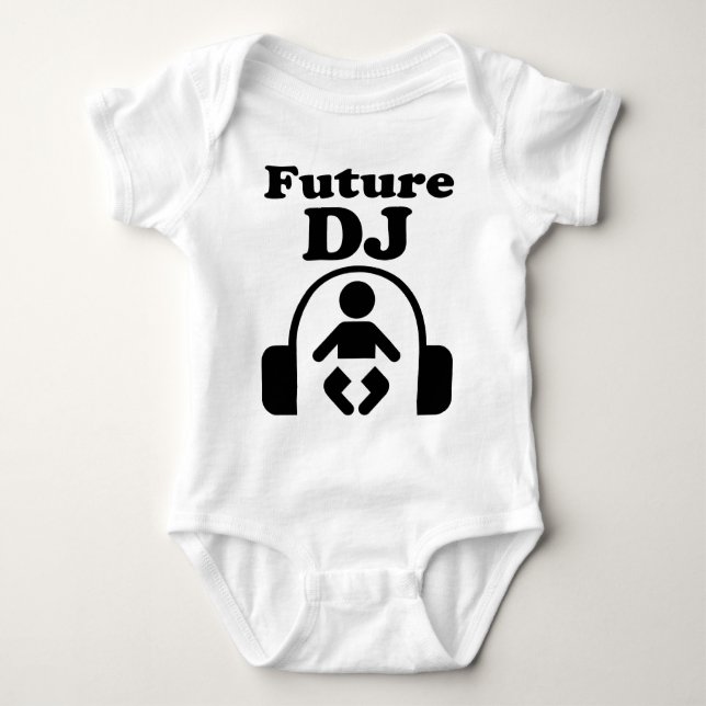 Cool Funny Future DJ Music Headphones Art T Shirt (Front)