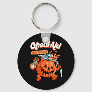 Cool Funny Ghoul Pumpkin Cute Meme Halloween Key Ring