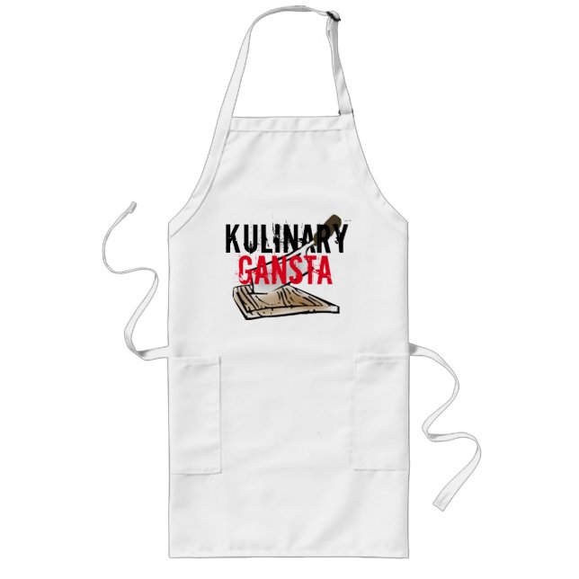 cool funny kulinary gangsta summer bbq grilling long apron (Front)