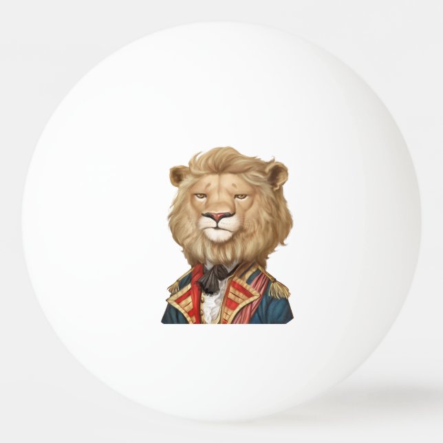 cool funny leo face lion animal apparel print desi ping pong ball (Front)
