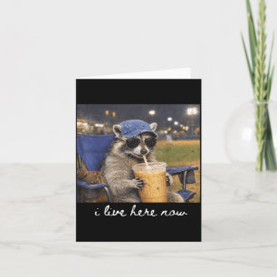 Cool Funny Live Here Racoon Meme Ballfield Mother Card