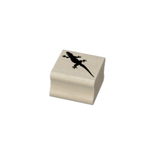 Cool Funny Lizard Cute Animal Personal Stationery Rubber Stamp