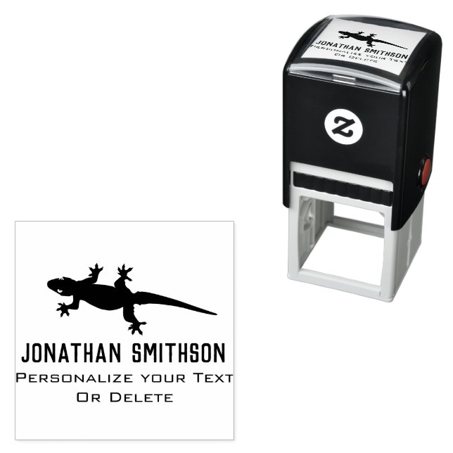  Cool Funny Lizard Cute Animal Personal Stationery Self-inking Stamp (In Situ)