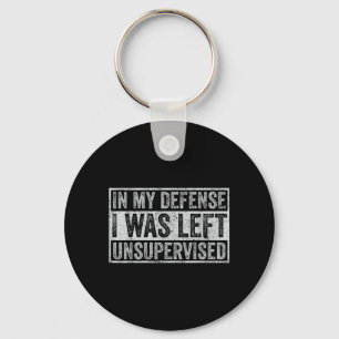 Cool Funny Men Graphic in Defence was Left Key Ring