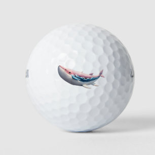 Cool funny monster whale golf balls