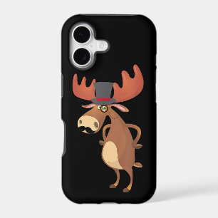 Cool Funny Moose Hat Moustache Animal Lover