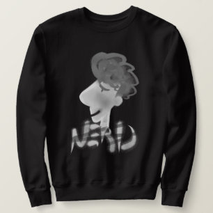 Cool Funny Nerd Guy Cartoon Drawing Sweatshirt