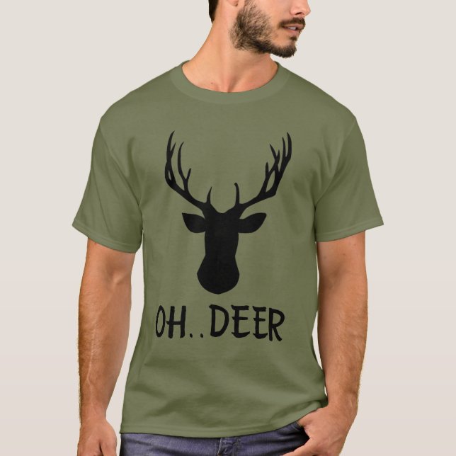 Cool Funny Oh Deer Deer Silhouette T-Shirt (Front)