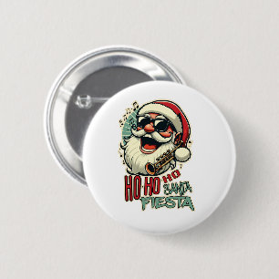 Cool funny Santa Claus with sunglasses - Ho-ho-ho 6 Cm Round Badge
