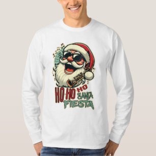 Cool funny Santa Claus with sunglasses - Ho-ho-ho T-Shirt