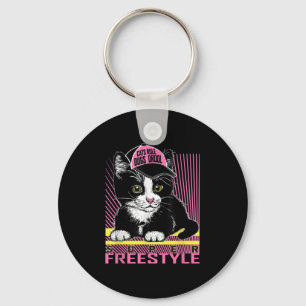 Cool Funny Sarcastic Cats Meme Quotes Cartoon Grap Key Ring